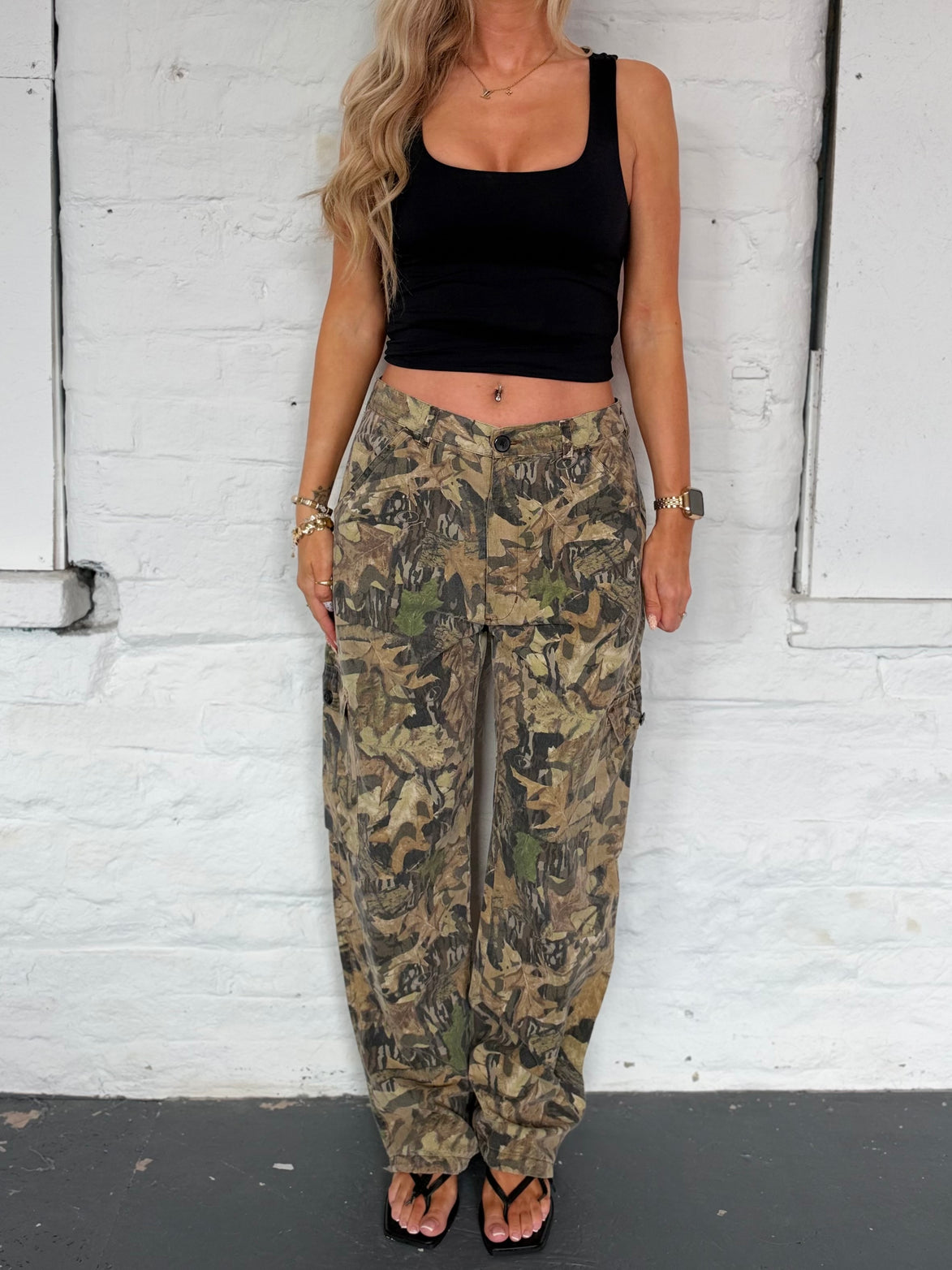 VINTAGE CAMO TROUSERS UK S-M