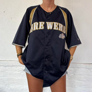 Vintage Baseball Jersey Top-  L