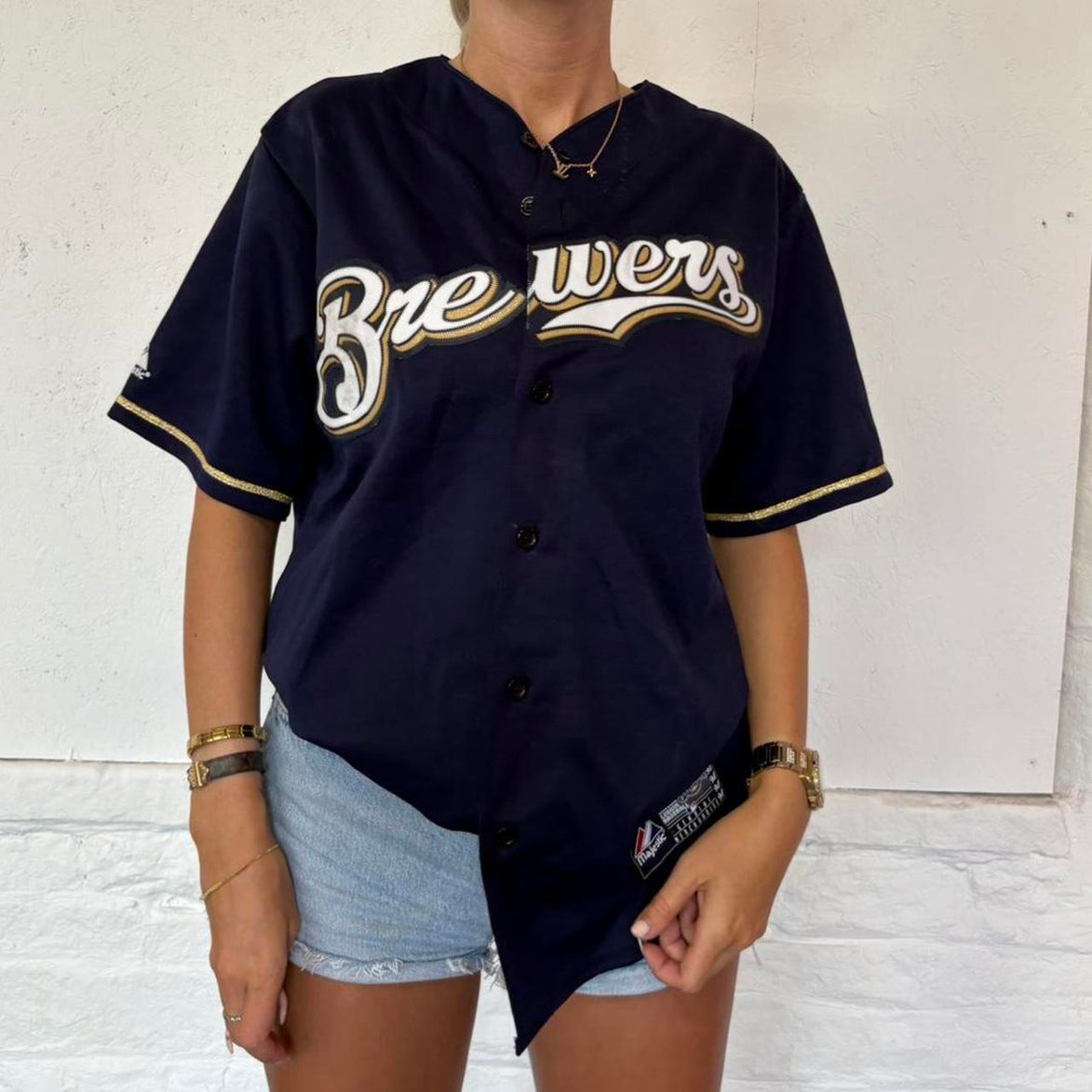 Vintage Baseball Jersey Top- M