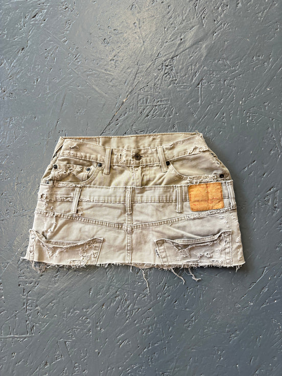 DOUBLE BEIGE SKIRT