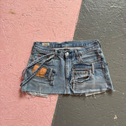Denim Double Chain Skirt
