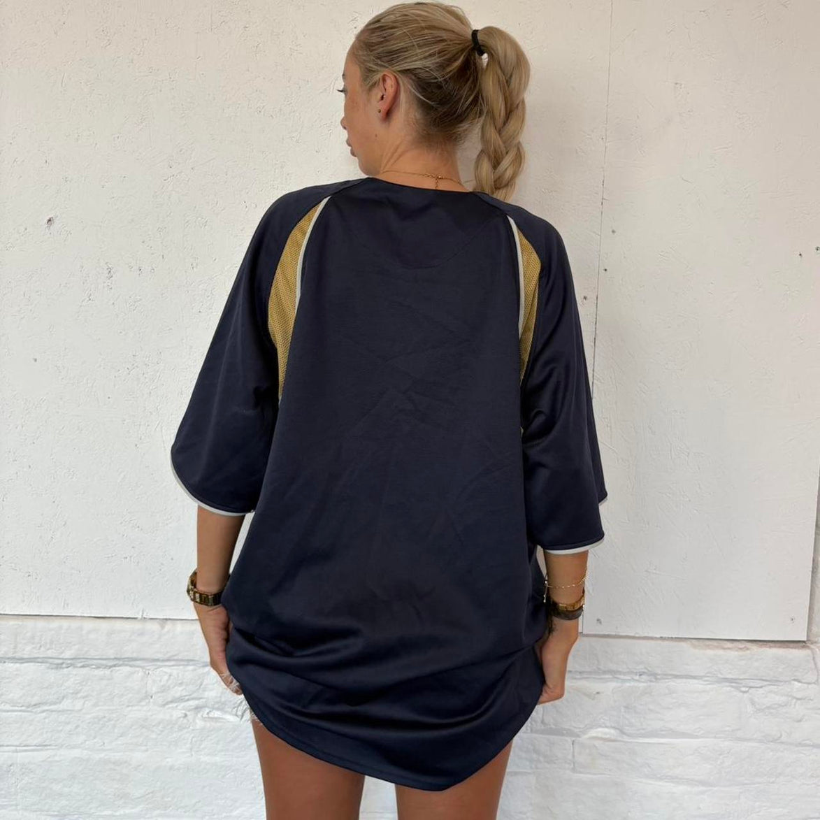 Vintage Baseball Jersey Top-  L