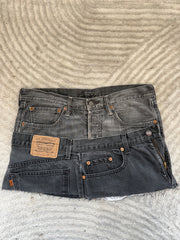 READY TO WEAR: Twisted Grey Denim Skirt UK10