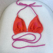 Y2K Orange Bikini Top - S/M