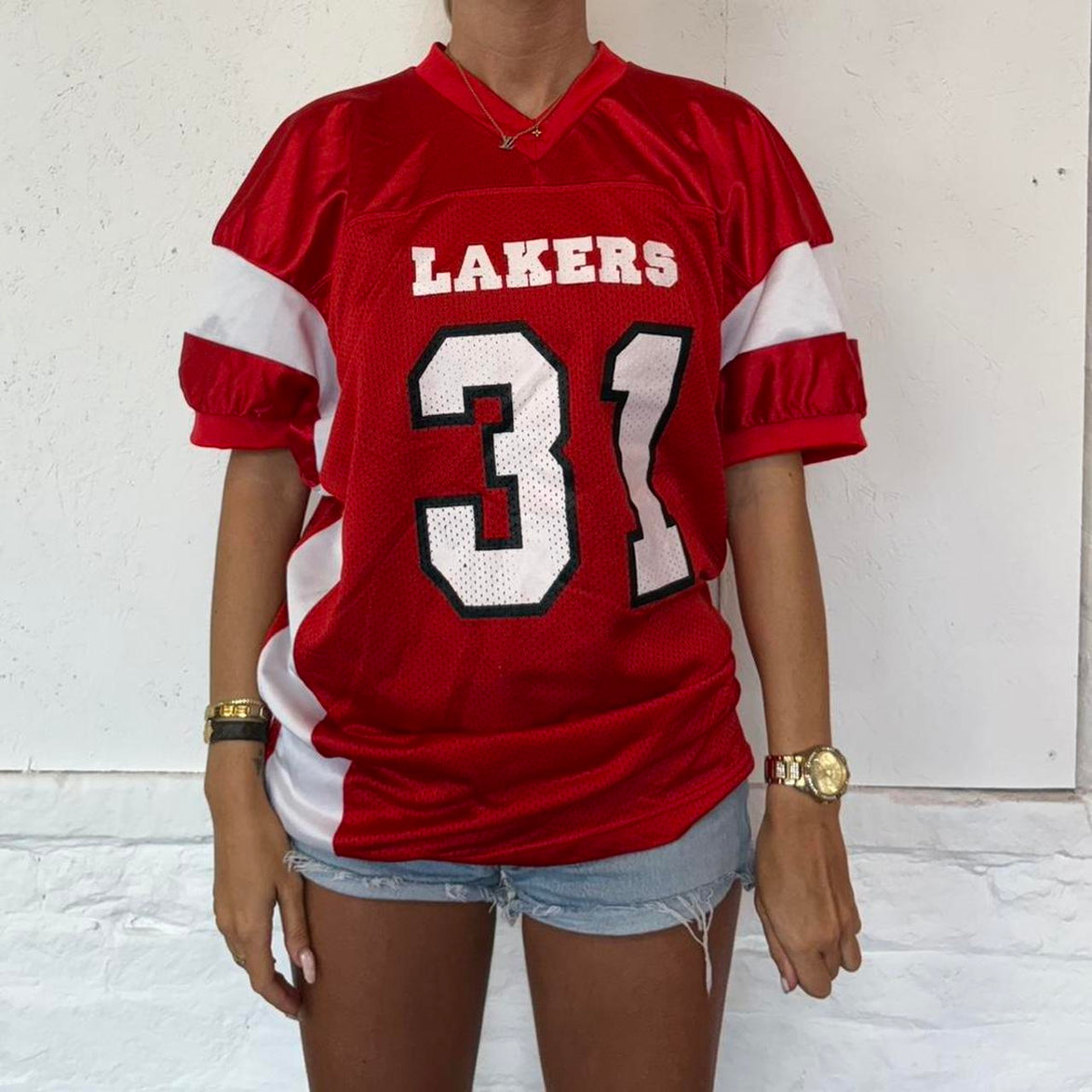 Vintage American Football Jersey Top- M