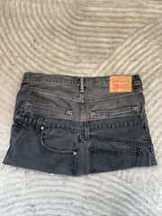 READY TO WEAR: Twisted Grey Denim Skirt UK10