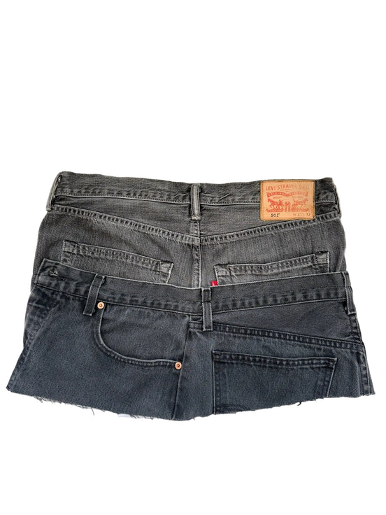 READY TO WEAR: Twisted Grey Denim Skirt UK10