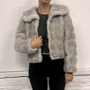Vintage Faux Fur Coat- S