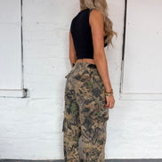 VINTAGE CAMO TROUSERS UK S-M