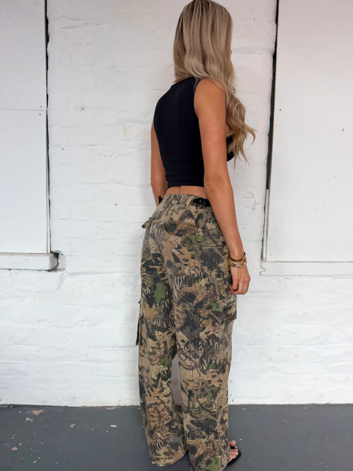 VINTAGE CAMO TROUSERS UK S-M