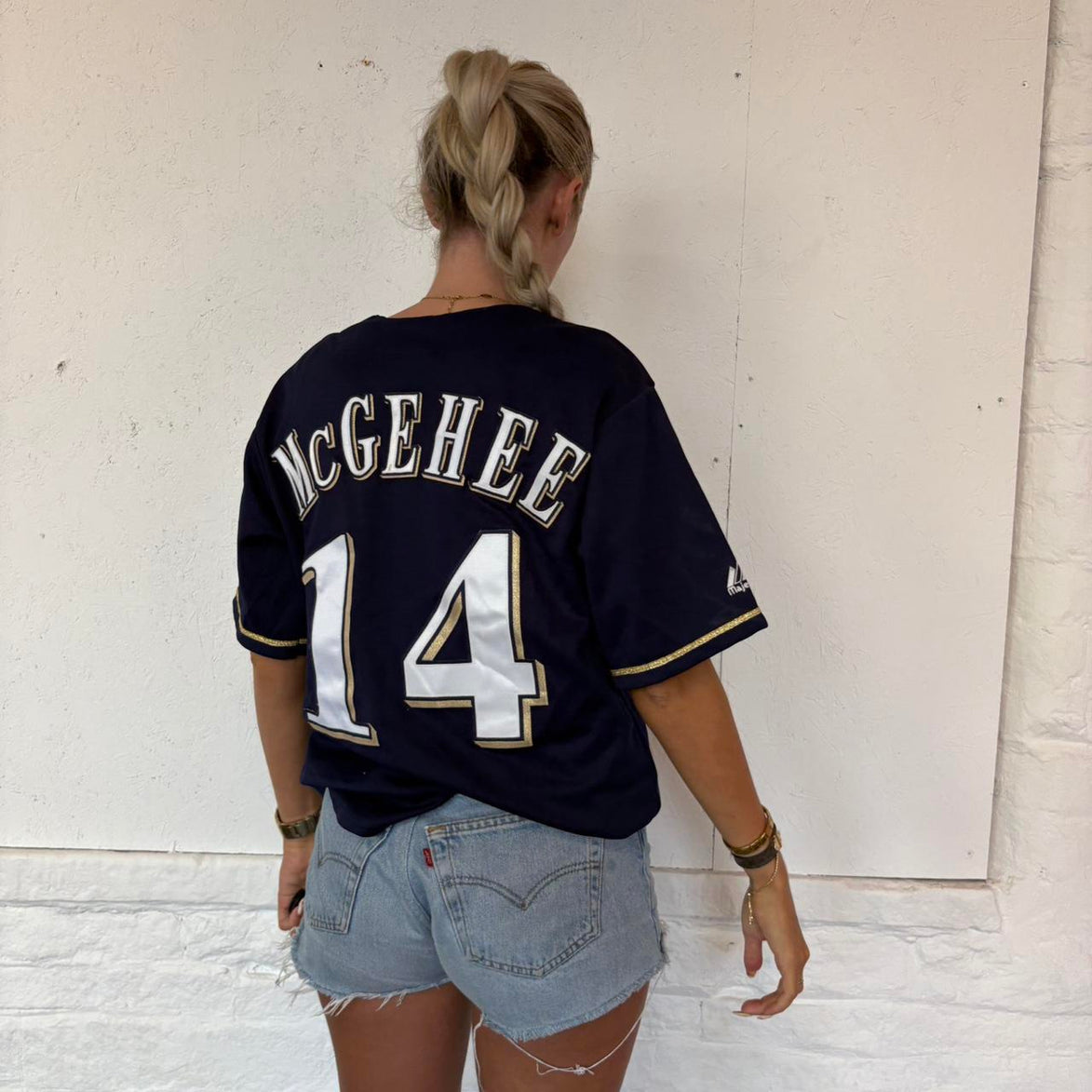 Vintage Baseball Jersey Top- M