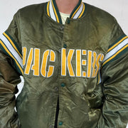 Vintage Green Bay Packers Padded Jacket- L
