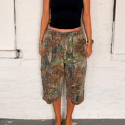 VINTAGE CAMO TREE JORTS- L