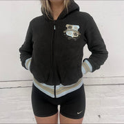 Y2K Zip Up Fleece - S