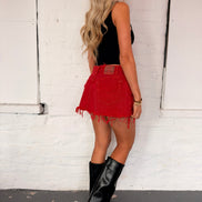 RED DISTRESSED PATCH