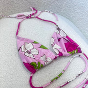 Pink Flower Y2K Bikini Top - S/M