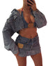 Cropped Distressed Denim Jacket