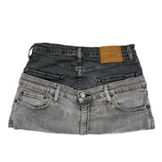 READY TO WEAR: Grey Double Denim Skirt UK8-10