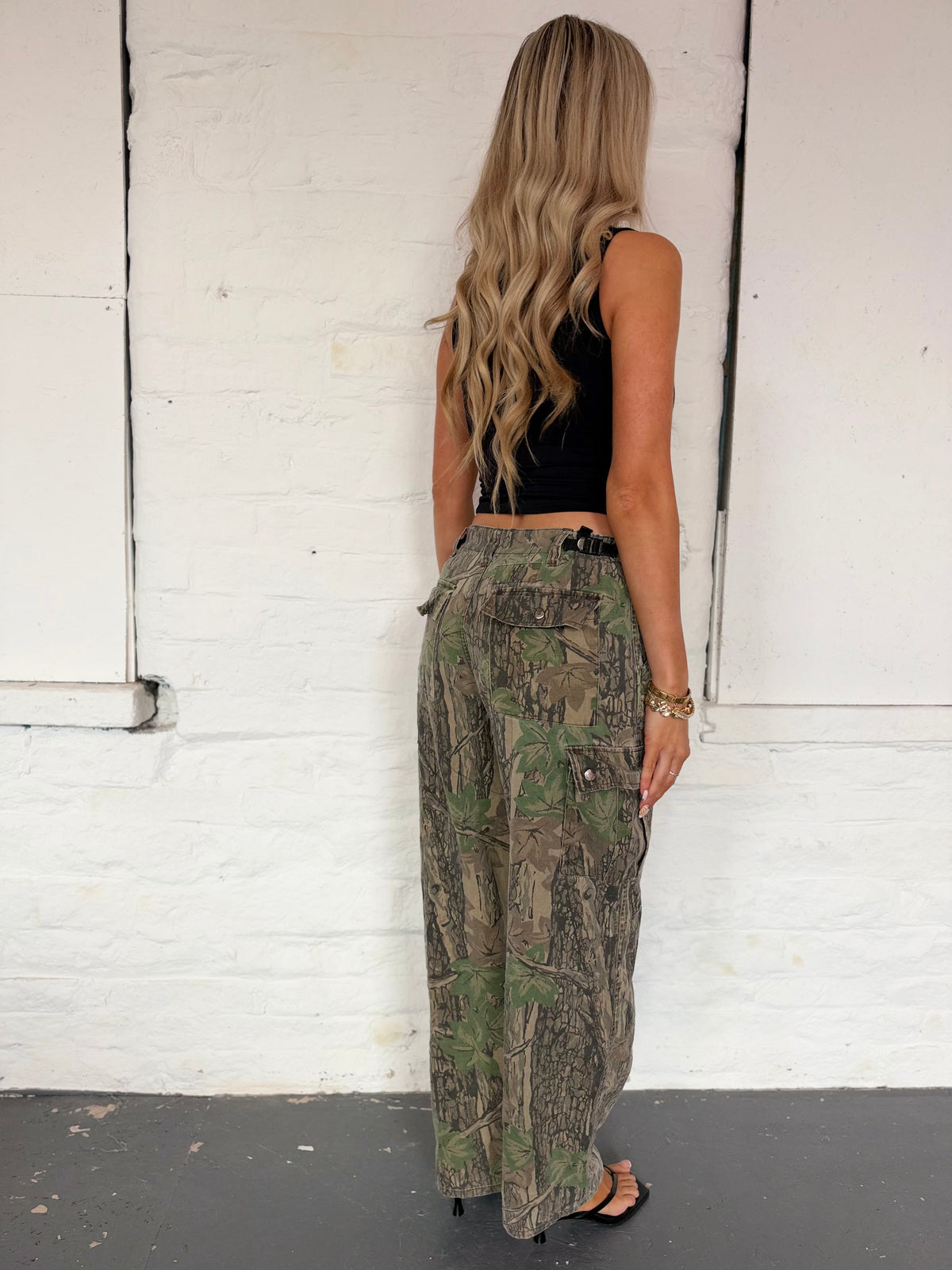 VINTAGE CAMO TROUSERS UK M