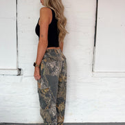 VINTAGE CAMO TROUSERS UK M