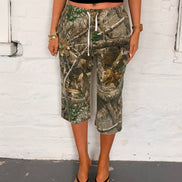 VINTAGE CAMO TREE JORTS- S/M