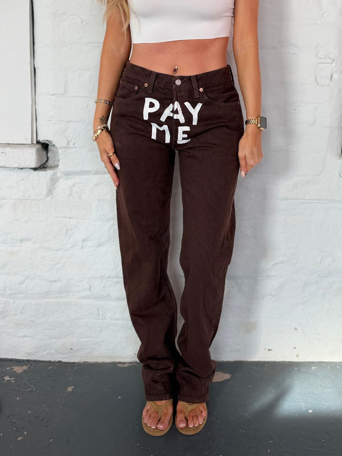 VINTAGE “ PAY ME “ JEANS UK8