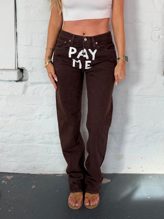 VINTAGE “ PAY ME “ JEANS UK8