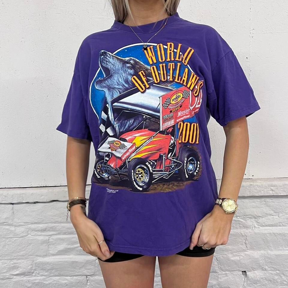 Vintage Racing Graphic T-shirt - L
