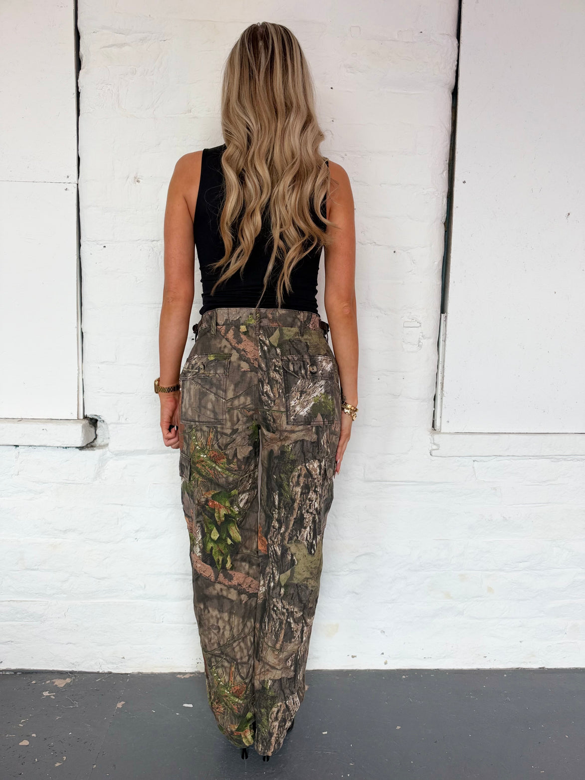 VINTAGE CAMO TROUSERS UK S