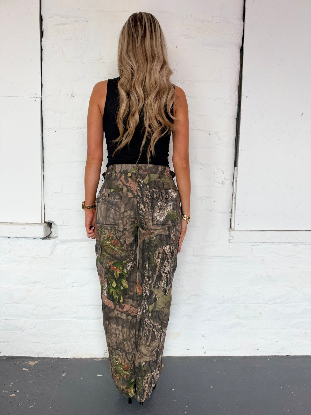 VINTAGE CAMO TROUSERS UK S