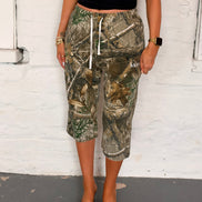 VINTAGE CAMO TREE JORTS- S/M