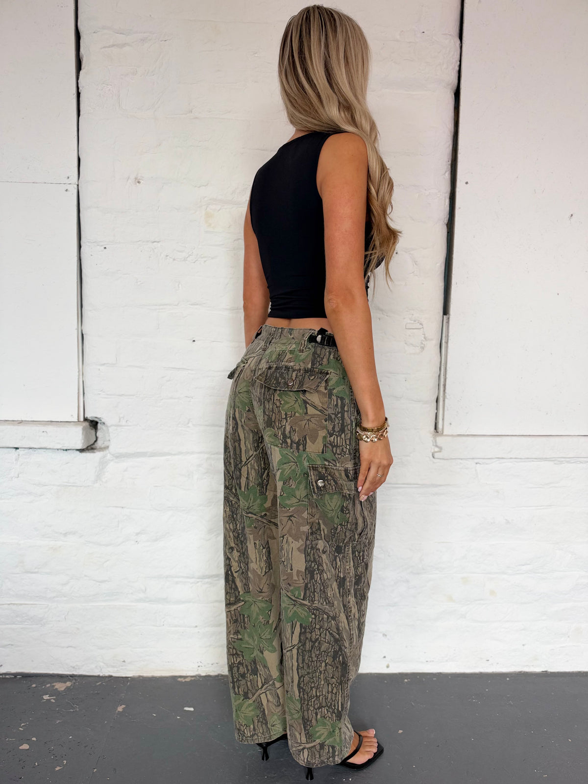 VINTAGE CAMO TROUSERS UK M
