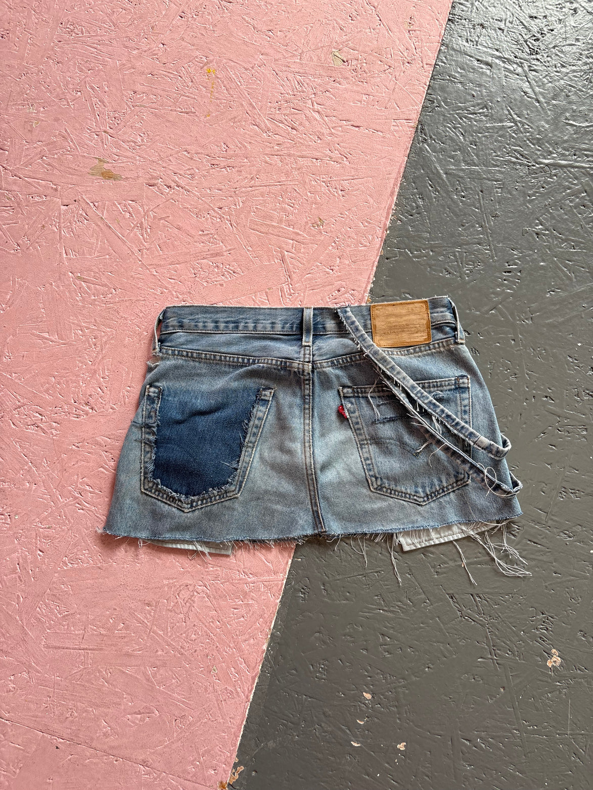 Denim Double Chain Skirt