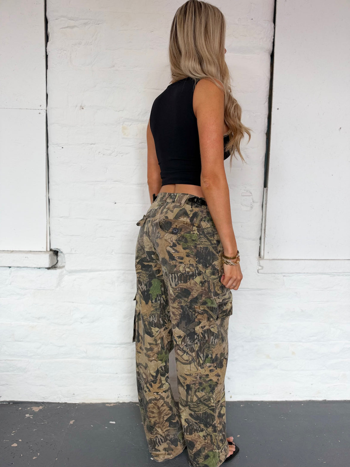 VINTAGE CAMO TROUSERS UK S-M