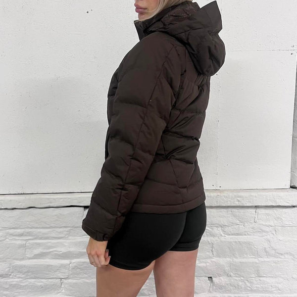 Brown The North Face Puffer Coat - S