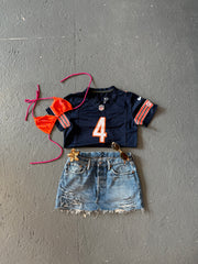 CUSTOM ORDER- Distressed Denim Skirt