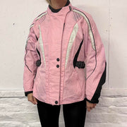Baby Pink Racing Motorcycle Jacket- S