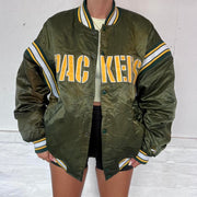 Vintage Green Bay Packers Padded Jacket- L