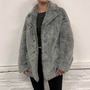 Vintage Faux Fur Coat - S/M