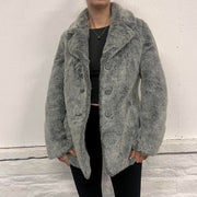 Vintage Faux Fur Coat - S/M