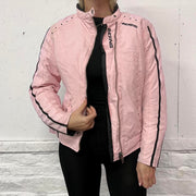 Baby Pink Racing Bering Motorcycle Jacket- S
