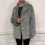 Vintage Faux Fur Coat - S/M