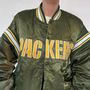 Vintage Green Bay Packers Padded Jacket- L