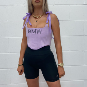 Reworked Lilac Pastel Corset Top