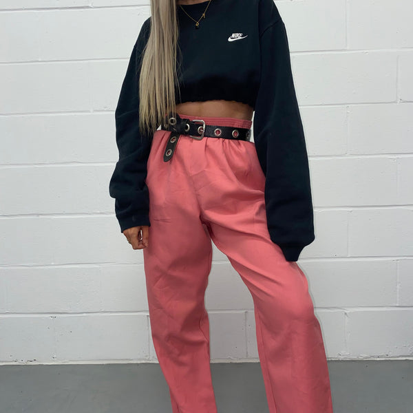 Vintage Pink High Waisted Trousers- S/M